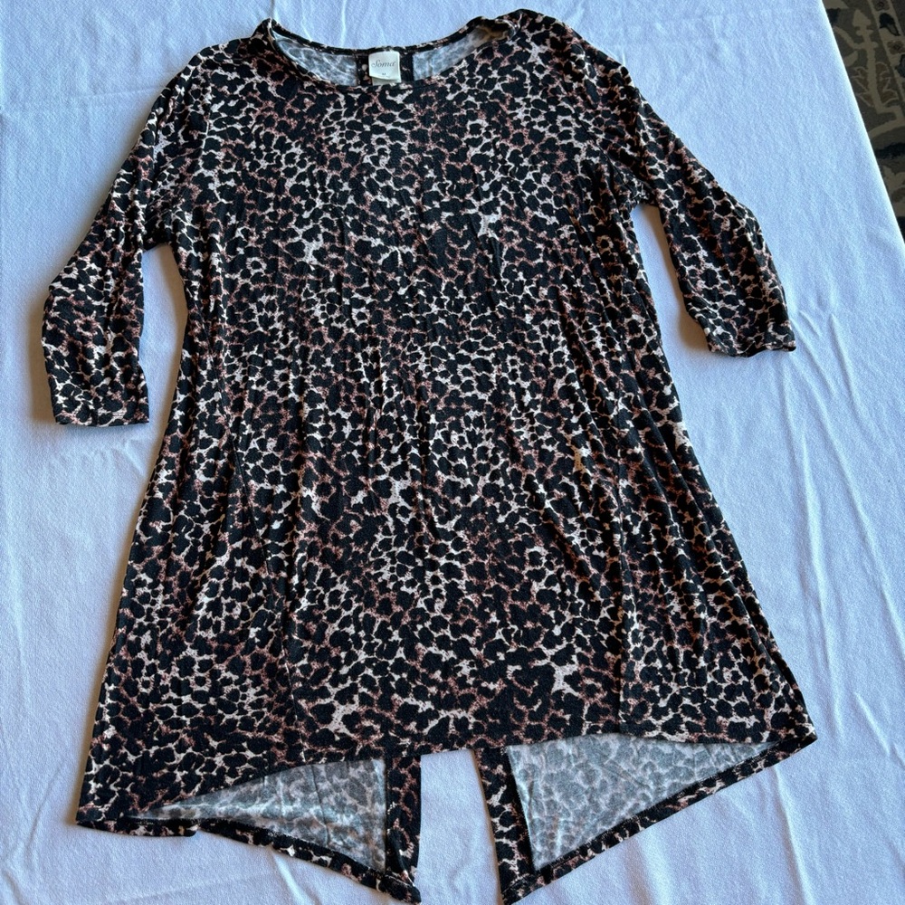 Soma Leopard Print Tunic Pajama Top